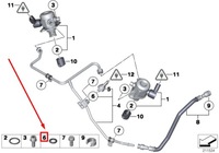 фото thumb №9, Bmw 7 f01 адаптер датчика тиску пального ущільнювальне кільце 13537559991 7559991