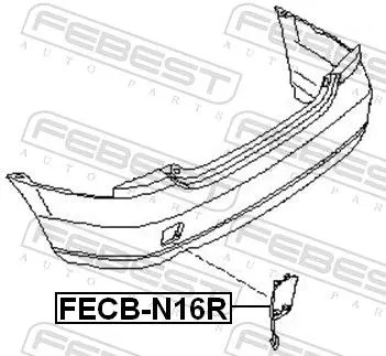 фото thumb №3, Заглушка бампера фаркоп fecb-n16r febest