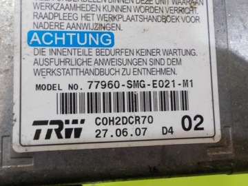 фото thumb №4, Honda civic viii ufo 07r модуль датчик подушка безопасности 77960-smg-e021-m1