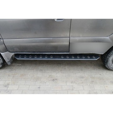 фото thumb №7, Пороги сталеві бічні otworowe toyota land cruiser 120 rock slider off дорога