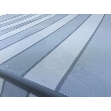 Markiza tarasowa ANTRACYT 200x150 Szare Pasy STD