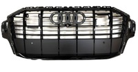 фото thumb №1, Решётка радиатора решётка audi q7 ii 4m рестайлинг 20-23 камера радар полный чёрный