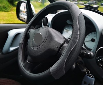 Peugeot 206 207 307 308 407 Partner чехол на руль черный серый EX