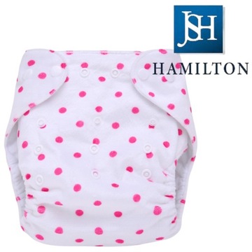 МНОГОРАЗНЫЕ подгузники PUL DIAPER POCKET + 1 БЕСПЛАТНАЯ ВСТАВКА в розовый горошек