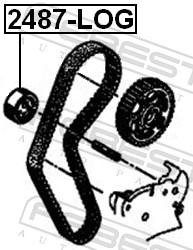 фото thumb №2, Ролик натягувача ремінь розподільного валу renault logan 2005-2013 2487-log febest