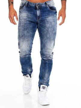 Spodnie Cipo Baxx Jeansy Przecierane Slimfit