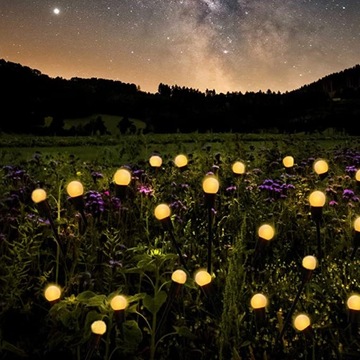 2x Садовые лампы на солнечных батареях 10LED 72см теплые