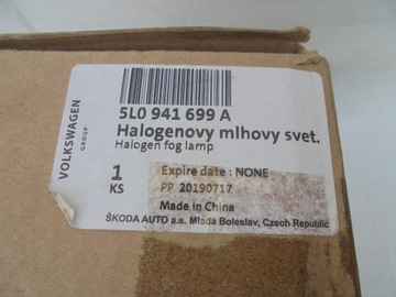 фото thumb №7, Новий ori оригінальний номер галоген протитуманний лівий skoda yeti scout рестайлінг fl 5l0941699a