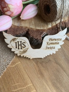Skrzydełka komunijne do Aniołka Pierwsza Komunia Święta makrama anioł