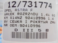 фото thumb №11, Opel astra i f распределительный вал 90410996 1,4 8v 60km x14nz