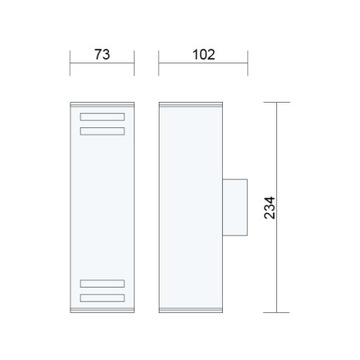НАСТЕННЫЙ СВЕТИЛЬНИК НА УЛИЦЕ ФАСАДНЫЙ НАСТЕННЫЙ СВЕТИЛЬНИК 2xE27 LED IP44