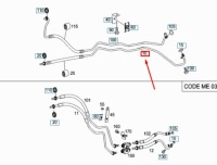 Шланг выпускной радиатора масла коробки передач mb ml w164 a1645005072 Киев, фото thumb