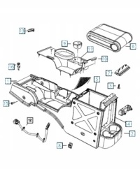 фото thumb №5, Консоль середня підлогова jeep wrangler jk 1fh66bd5ab
