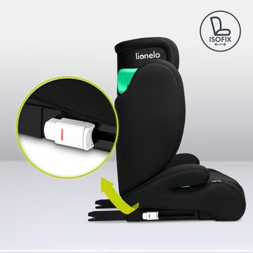 Автокресло Isofix, регулировка подголовника I-SIZE 100-150см Lionelo HUGO