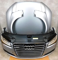 фото thumb №8, Audi a8 d4 4h lift kompletny перед бампер лампы капот pas серебристый matrix