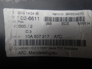 фото thumb №12, Vw id.3 id 3 id3 бампер перед переднє 10a807221 оригінал
