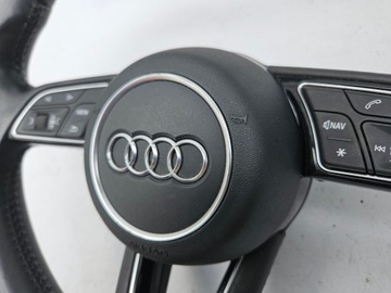 фото thumb №9, Руль трёхспицевый подушка audi a4 b9 8w a5 чёрная кожа s-line