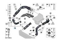 фото thumb №10, Bmw x5 f15 нижній air повітропровід tube 13718614548 oem