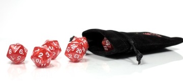 НАБОР ИЗ 5 КУБИКОВ ДЛЯ РПГ D20 ИЗ АДА, ДВАДЦАТЬСТОРОННИЕ КУБИКИ