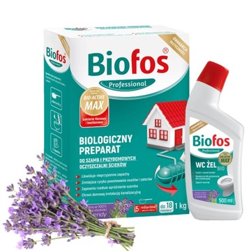 Порошок для подготовки септика BIOFOS BACTERIA 1кг + ЭКО WC ГЕЛЬ