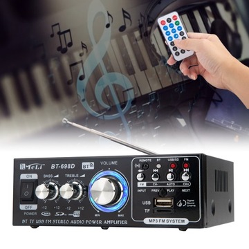 WZMACNIACZ DO KOLUMN BLUETOOTH STEREO FM 180W 20Hz -20kHz Z PILOT BT-698D