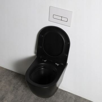 MISA MUSZLA MISKA WC PODWIESZANA WISZĄCA PRIMO SLIM CZARNY MAT DESKA
