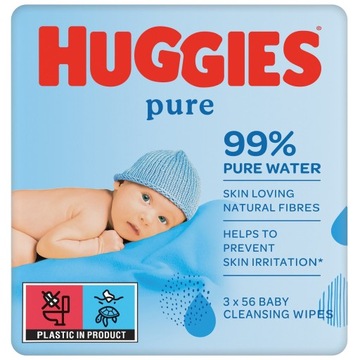 Влажные салфетки HUGGIES Pure Triplo 168 шт.
