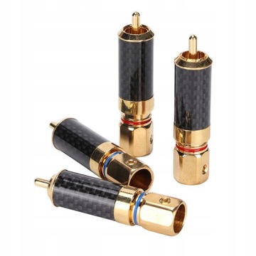 Preffair 4шт Lotus Audio Plug Позолоченный