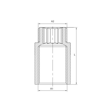 Латунный удлинитель 1 дюйм DN25, длина 20 мм