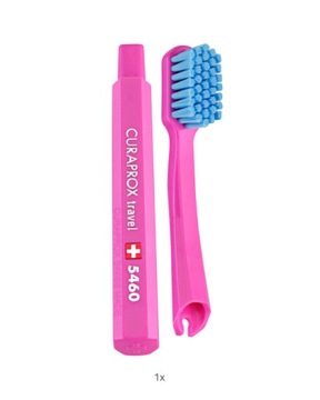 CURAPROX ZESTAW PODRÓŻNY TRAVEL Pasta wybielająca mini wersja + szczoteczki