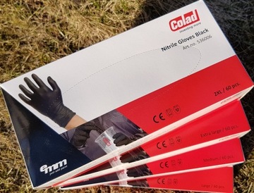 Перчатки COLAD GLOVES нитриловые, черные, прочные, перчатки для мотомастерских, размер L