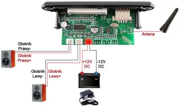 Bluetooth MP3 USB-плеер + усилитель 2x15 Вт