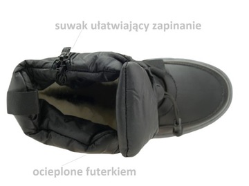 BUTY ZIMOWE DZIEWCZĘCE OCIEPLANE ŚNIEGOWCE 34