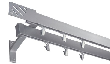 KARNISZ ALUMINIOWY PODWÓJNY 120 cm