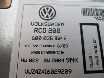 фото thumb №6, Радио cd vw polo iv 9n рестайлинг 6q0035152e