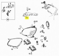 фото thumb №6, Оригінальна накладка захисна фара lewego dla mercedesa w204