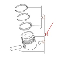 фото thumb №1, Audi a1 8x двигатель поршень комплектный 03c107065ck