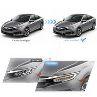 фото thumb №15, Honda civic x 2016-2021 лампа лампы перед комплект full led drl vland europa