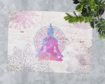 Mata Budda w towarzystwie mandali 140x100 cm