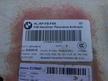 фото thumb №8, Bmw f45 потолок панорама люк