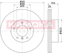 фото thumb №1, Гальмівні диски гальмівні перед kamoka 1031024