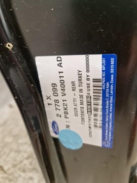 фото thumb №3, Дверь зад левый задние левая ford transit custom новое оригинальный номер