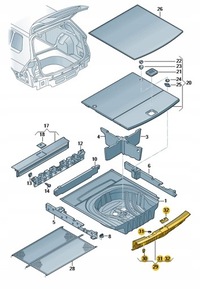 фото thumb №14, Vw golf 7 защита багажника 5g6863459k 5g6863459f