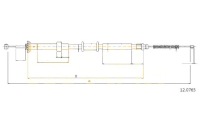 фото thumb №1, Cofle трос гальма ручного ford ka 09- lt cofle