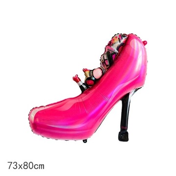 Botas de tacón alto para niña, globo de aluminio, fiesta temática, boda,