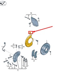 фото thumb №1, Audi e-tron gt передняя часть правый brake disc protection 9j1615312g original