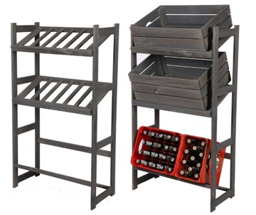 Полка для ящиков, бутылок, овощей, ЛСР, 3 полки Sz
