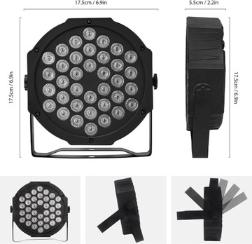 Прожектор Disco Light RGB 36 LED 72 Вт Дистанционное управление DMX