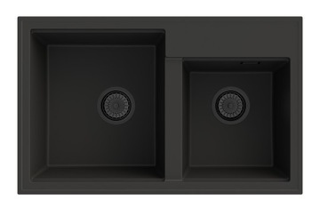 ЧЕРНАЯ ГРАНИТНАЯ МОЙКА HEKTOR SIPHON BLACK MIX