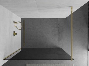 MEXEN KYOTO ДУШЕВАЯ СТЕНКА 80 x 200 CM ЗОЛОТО стекло 8 мм